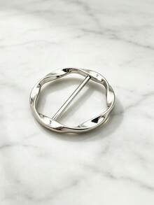 6pcs Minimalist Geometric Spiral Scarf Buckles, Rhinestone Zinc Alloy Multi-Functional Buckle Rings, Suitable For Scarves, T-Shirt Hems, Shirts, Fashion Accessories - View 7