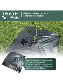 2pcs Square Control Fabric UV Resistant Ground Cover Mat For Vegetables And Fruit Trees Non-Woven Barrier Cloth - A - View 6