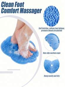 Bath Massage Mat, Foot Washer, Back Scrubber, Shower Foot Mat, Slip-Resistant Foot Scrubber With Powerful Suction Cups To Prevent Slipping, Paw-Shaped Foot Massager, Bathroom Additions, Shower Supplies, Wash Tool. - Cat Paw Design - View 6