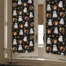 1/3pcs Halloween Pumpkin Ghost Window Privacy Film, Electrostatic Adsorption Anti-Peeping Window Film, Suitable For Bedrooms, Offices, Home Decor And Halloween Decorations. - Black Privacy Matte Screen Protector - View 4