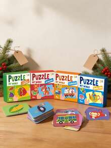 16pcs Animal Puzzle, Colorful Matching Toy, Preschool Education Puzzle, Portable Cognitive Development Game, Children's Birthday Gift - Multicolor - View 7
