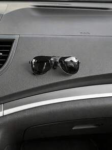 1Pc Drill-Free Mini Adhesive Hook, Traceless Car Dashboard Organizer Clip, Multifunctional Interior Storage For Keys, Fashion Glasses, Masks, Trash Bags & Charging Cables - A - View 6