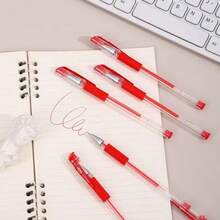15pcs European Standard Neutral Carbon Office Pens 0.5mm Bullet Tip Red Blue Black Student Stationery Back To School - Pen - View 11