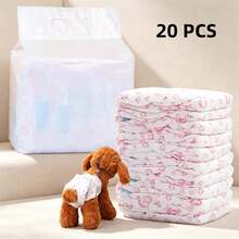 20Pcs Disposable Dog Diapers For Female Dogs, Comfortable Breathable Disposable Dog Panties Leak-Proof Absorbent Pet Pads - Female Dog - View 10