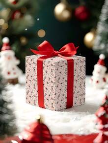 1 Roll Of Christmas Gift Wrapping Paper Featuring A Christmas Zebra Pattern;Perfect For Christmas Gift Wrapping,Holiday Party Decor,Home Festive Decoration,DIY Craft,Festive Favour Wrapping Dimensions: 43 Cm X 300 Cm. - A - View 7
