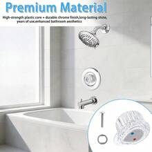 Shower Knob Fit Posi-Temp (100710) One-Handle Tub Shower Handle Kit Faucet Accessory White Knob Insert - B - View 7