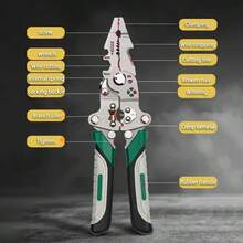 Stainless Steel Multi-Function Wire Stripper, Foldable All-In-One Tool, Suitable For Wire Stripping, Cutting, Twisting And Nail Clipping - C - View 5