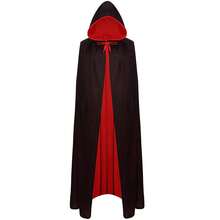 Jubah Berkerudung Vampir Bolak-balik Jubah Penyihir Kostum Halloween | Unisex | Dua Lapisan Bolak-balik | Topeng | Kostum Cosplay | Retro Renaissance Abad Pertengahan | Mudah Dipakai - MultiWarna - View 4
