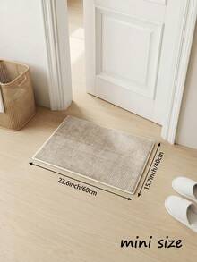 1pc Camel Striped Living Room Rug, Suitable For Kitchen, Dining Room, Bedroom, Room Holiday Decor, Indoor/Outdoor, Office, Lobby, Anti-Slip Doormat, Bathroom Rug, Hallway, Study Gaming Area Rug - Camel - View 19