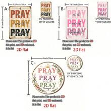 1pc Vintage Letter "PRAY" Metal Sign, Religious Theme, Perfect For Living Room, Bedroom, Kitchen, Dining Room, Office Wall Art Decor, Christmas Decoration, 2D - 1PC - View 2