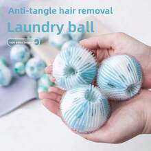6pcs Random Color Washing Machine Lint Remover, Nylon Material, Can Clean Clothes, Capture Pet Hair, Washing Machine Dedicated Magic Lint Brush (1/3/6pcs Random Color) - A - View 2