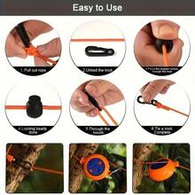 1pc Portable Clothesline - Lightweight & Compact, Suitable For Camping And Outdoor Activities Or Indoor Use - Easy To Set Up And Use, Ultra-Portable, Retractable, Invisible Clothesline, Perfect For Drying Clothes And Towels Anywhere, Random - View 3