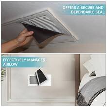 4PCS, 2D Flat Magnetic Vent Covers, White Pattern, 5.5*12IN, Suitable For Floor, Wall, Ceiling Vents, RV, Air Conditioner Outlets - White - View 6