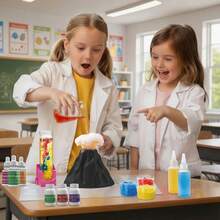 Kit Experimentos Científicos Brastoy STEM 50 Combinações de Química Laboratório Brinquedo Educativo Infantil - Multicolorido - Visão 2