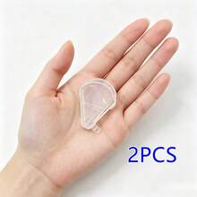 2pcs Transparent Makeup Brush Protective Caps, Plastic Brush Head Covers, Makeup Brush Storage Box, Suitable For Fan-Shaped Highlighter Brush And Blush Brush, Anti-Frizz Brush Bristle Travel Protective Sleeve - Multicolor - View 8