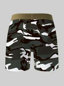 5-Pack Men's Fun Shorts, Retro Multicolor Jungle Camo Print Underwear, Loose And Comfy Plus Size Boxer Briefs - Multicolor - View 4