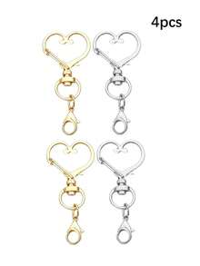 40PCS Heart-Shaped Keychain Rings With Snake Chain, Cardboard, Packaging Bags, DIY Handmade Gifts For Graduation Season, Teacher's Day, Music Festival - Keychain Accessory Kit - View 11