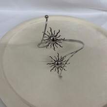 Gold Or Silver Plated Forearm Bracelet - SILVER SUN - View 2