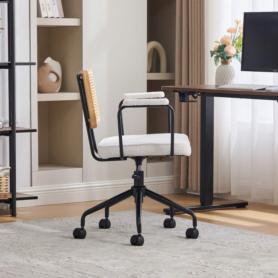 Dining Chair Ivory Made Of Chenille For Dining Room And Kitchen - Ivory - View 1