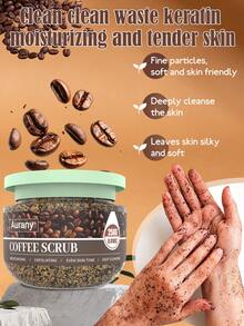 AURANY Coffee Foot Scrub, Foot Exfoliating Scrub, Foot And Hand Scrub With Coffee Extract, Deep Cleansing Callus Remover, Suitable For Dry And Cracked Feet And Hands, Moisturizing Home SPA Foot Care, Suitable For All Skin Types, 250g - Coffee - View 3