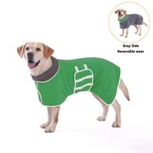 1pc Dog Bathrobe, Absorbent Pet Towel Robe, Quick-Drying Fabric, Reversible Design With Adjustable Structure, Suitable For Different Dog Breeds And Body Types, Ideal For Bathing, Swimming, Beach And Daily Grooming - Multicolor - View 18