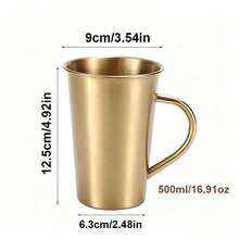 Thickened 304 Stainless Steel Water Cup, Double-Layer Anti-Scald, Coffee Cup, Beverage Cup, Tea Cup, Milk Cup, Easy To Clean, Durable, Shatter-Resistant, With Handle For Easy Grip, Suitable For Home, Office, Restaurant, Beverage Shop, Picnic Use - 1 - View 23