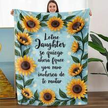 Soft Sunflower Throw Blanket Coastal Nautical Stripes Anti-Pill Microfiber Printed Throw – Rustic Home Decor Accent - Multicolor - View 4