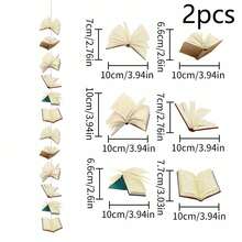 Ornamen Dekoratif Berbentuk Buku Berwarna Putih, Cocok Untuk Dekorasi Kamar Tidur, Dekorasi Ruangan, Dekorasi Pesta Ulang Tahun, Dekorasi Kelas, Kafe, Ruang Belajar, dan Properti Fotografi - Beraneka warna - View 9
