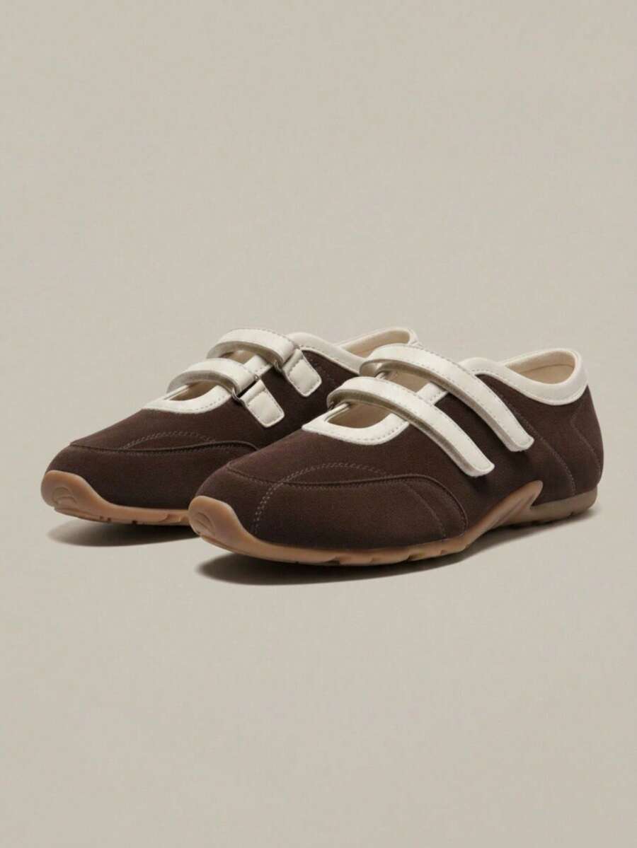 2026 New Belle Cheese Candy Thin Sole German Training Sports Ballet Mary Jane Racing Shoes - Brown - View 1