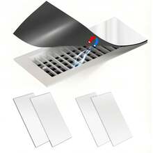 4PCS, 2D Flat Magnetic Vent Covers, White Pattern, 5.5*12IN, Suitable For Floor, Wall, Ceiling Vents, RV, Air Conditioner Outlets - White - View 1