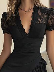 Women Short Dresses - Black - View 5