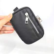 1pc Minimalist Double Zipper Coin Purse Mini Portable Card Holder Key Organizer Small Bag Earphone Storage Pouch For Men And Women - Multicolor - View 10