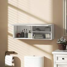 Over-The-Toilet Storage Cabinet, Engineered Wood, 80 X 25 X 30 Cm, For Bathroom And Toilet, White - Multicolor - View 3