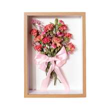10 Inch Display Case Photo Frame Handmade DIY Tissue Paper Roses Framed Picture Frame - Multicolor - View 2