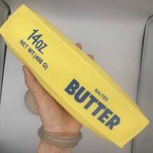 1pc, 26CM Giant Butter Stick TPR Squeeze Toy, Slow Rebound Stress Relief Toy, Soft Filling, Soft Anxiety Relief Toy. Perfect For Holidays, Birthday Gifts, Halloween, Thanksgiving, Christmas, Labor Day, Back To School, Party Gifts Squishy, Crunchy Squish, Crunchy Butter Squish, Squeeze, Slushy Ball. Squishy Stress Toy, Dumpling Squish, Toys For Girl, School Supplies, Btsarmy - Multicolor - View 10