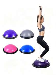 Half Balance Ball Trainer With Resistance Bands, Anti‑Slip Stability Ball For Core Balance Training, Home Gym Yoga Rehab Workout Equipment For Beginners & Fitness Lovers - Multiple Specifications - View 2