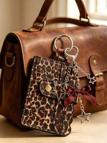 Women's Fashion Leopard Print Cute Mini Cardholder Compact Coin Purse With Removable Key Ring Zipper Wallet Slots For Women - Multicolor - View 10