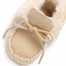 Winter 0-1 Years Old Baby Boys & Girls Warm Comfortable Solid Color Toddler Ankle Boots - Apricot - View 7