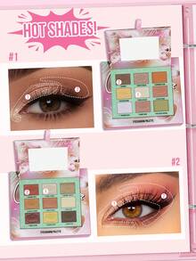 MISSLYN 1pc CINNADREAM Eyeshadow Palette, Matte & Shimmer, Riasan Halloween Ringan dan Tahan Lama, Cocok Sebagai Hadiah Sekolah - #01 - View 9