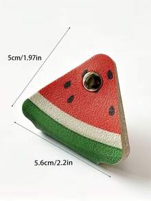 5pcs Cute Fruit Sliced Cable Organizer, Portable Earphone Charging Cable Storage Winder, Travel Cable Management Accessories, With Watermelon, Lemon, Orange, Strawberry, Lime Patterns - Multicolor - View 2