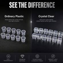 Square Clear Acrylic Tattoo Ink Cups Reusable Pigment Container Stable Placement Smooth Easy Clean Crystal Visible Ink Cup For Tattoo Artists Microblading Permanent Makeup Tattoo Studio Supplies Accessories - View 8