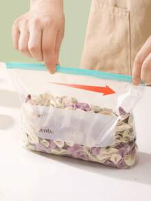 100pcs, Food Preservation Bags, Convenient Zipper Seal Bags, Refrigerator Food Storage Bags, Food Classification Storage Bags, Large Capacity Food Packaging Bags - View 2