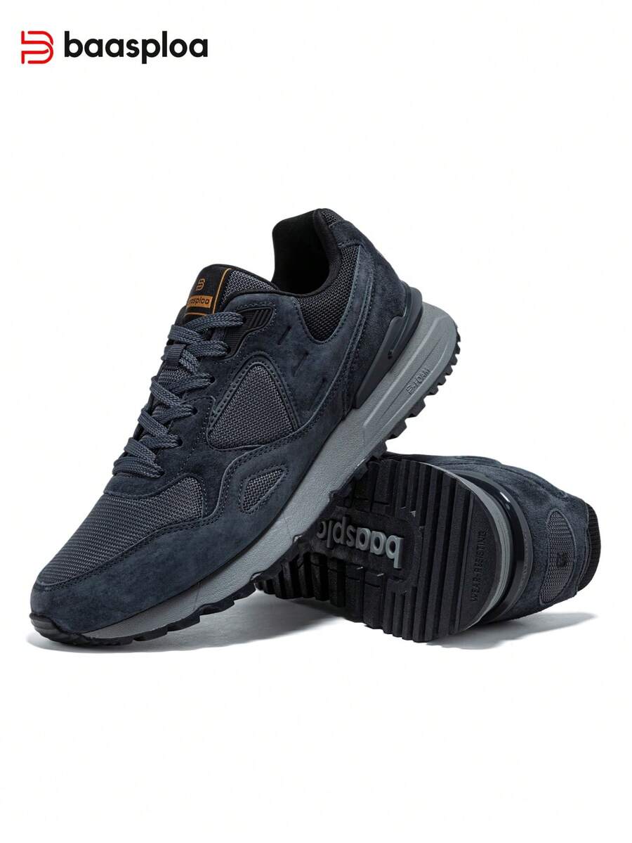 baasploa Men's Retro Casual Sports Shoes, Breathable Or Warm Styles Available, Comfortable And Non-Slip, Suitable For Daily Commute And Outdoor Walking