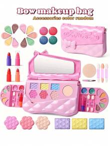 Girls' Makeup Set With Colorful Makeup Bag, Party Handbag, Cosmetics Collection Set, Children's Dress-Up Set, Birthday Gift, Holiday Gift - Shape - View 11