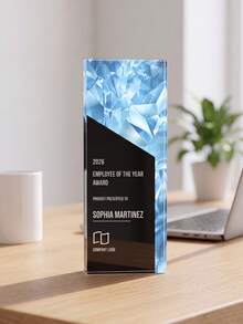 1pc Custom Logo And Text Trophy Award,Top Performer And Trophy Award,Million Dollar Club Recognition Plaque - Multicolor - View 11
