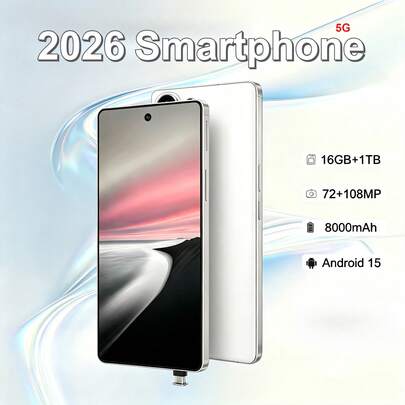 108MP Camera Telefoon 12-Core 8000mAh Dual SIM