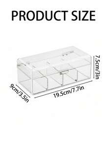 1-Compartment Tea Bag Storage Box With Hinged Lid, Transparent Stackable Tea Storage Box, 4-Compartment Plastic Tea Bag Storage Box, Suitable For Kitchen And Countertop - Transparent - View 4