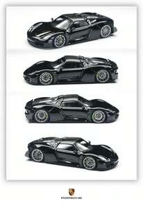 1:64 Hobby TH Porsche 918 Spyder Officially Licensed Zinc Alloy Die-Cast Car Model, Detachable Carbon Fiber Rear Cover, Fine Paint Finish, Highly Detailed Interior, Sturdy Construction, Halloween Christmas Birthday Gift - Multicolor - View 9