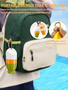 INYUSUN 1pc Portable Refillable Sunscreen Applicator Roller, Detachable For Outdoor Use, Hook And Loop Replaceable Sponge, Suitable For Outdoor Travel, Beach Sunbathing, Home Bathroom (With Spare Sponge) Dispenser Bottle, Travel Bottle Set - View 5