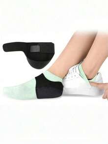 1 Pair Of Unisex Shock-Absorbing Heel Pads With Hook-And-Loop Closure; Adjustable U-Shaped Silicone Heel Sleeves Suitable For Sports Shoes, Dress Shoes, And Basketball Shoes. - Multicolor - View 8